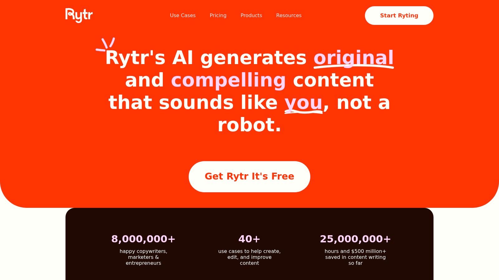 Rytr (Free-forever AI writing assistant)